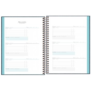 PLANNER ESPIRAL 17,7 X 24CM CAMBRIDGE DENIM PERMANENTE TILIBRA
