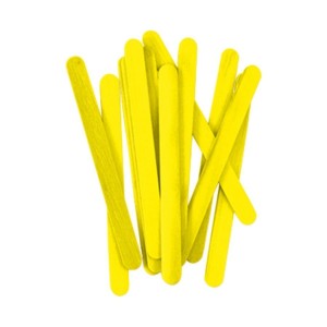 PALITOS DE SORVETE AMARELO 50 UNIDADES