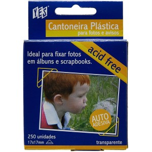 CANTONEIRA PLÁSTICA ADESIVA PARA FOTOS E AVISOS 250 UN YES