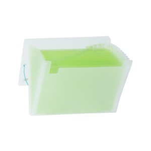 PASTA SANFONADA A4 C/ 12 DIVISÕES COLOR NEON VERDE YES