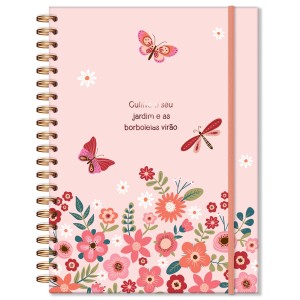 CADERNO UNIVERSITÁRIO 96FLS BORBOLETAS FINA IDEIA