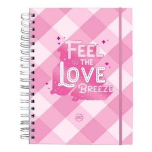 CADERNO COLEGIAL BREEZE ROSA 80FLS 90G DAC