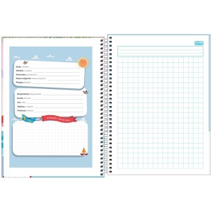CADERNO QUADRICULADO 1X1 CM ESPIRAL CD UNIVERSITÁRIO SAPECA 96 FOLHAS TILIBRA