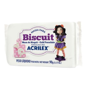 MASSA PARA BISCUIT BRANCO 90G ACRILEX