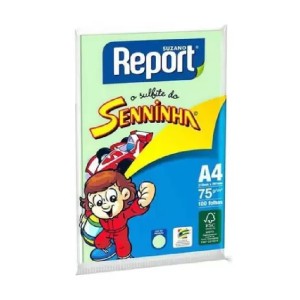 PAPEL SULFITE A4 100 FLS VERDE REPORT