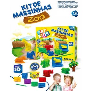 KIT DE MASSINHAS ZOOLÓGICO ART KIDS ACRILEX