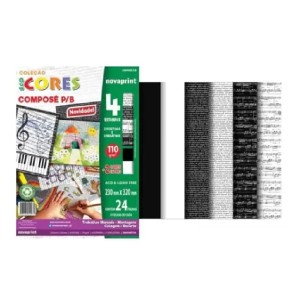 BLOCO ECOCORES COMPOSÊ P/B 110G 24 FOLHAS NOVAPRINT