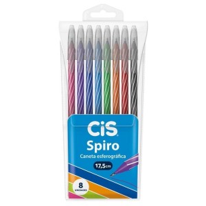 CANETA SPIRO ESF. 0,7MM EST C/8 CIS