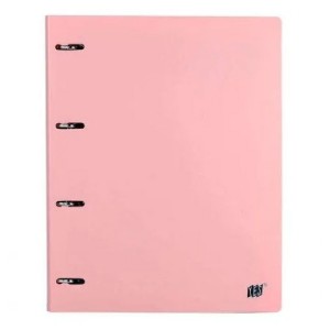 CADERNO ARGOLADO 5 DIVISÓRIAS ROSA PASTEL 96 FLS YES