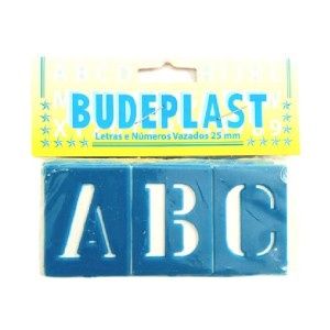 LETRAS E NÚMEROS VAZADOS 25MM BUDEPLAST