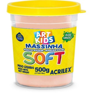 MASSINHA DE MODELAR SOFT 500G AMARELO PELE ACRILEX