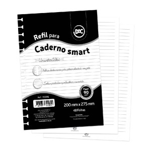 REFIL PARA CADERNO UNIV SMART 48FLS 90G/M DAC