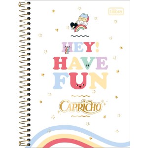 CADERNO ESPIRAL CAPA DURA 1/4 CAPRICHO 80 FOLHAS TILIBRA