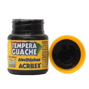 TINTA GUACHE 15 ML PRETO ACRILEX