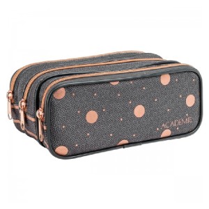 ESTOJO TRIPLO GRANDE ACADÉMIE LISTRAS E POÁS TILIBRA