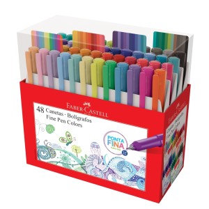 CANETA FINE PEN 48 CORES FABER-CASTELL