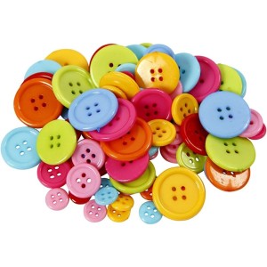 BOTÕES COLORIDOS 25MM C/ 5 UNIDS