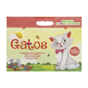 MEGAPAD COLORIR&ATIVIDADES GATOS TODOLIVRO