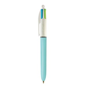CANETA ESF.BIC 4 CORES REFRESH CORPO AZUL CLARO