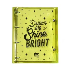 CADERNO ARGOLADO UNIVERSITÁRIO COLOR BUBBLE AMARELO DAC