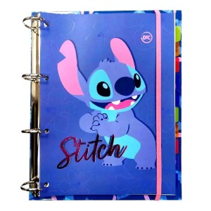 CADERNO ARGOLADO UNIVERSITÁRIO STITCH DAC