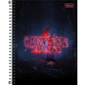 CADERNO ESPIRAL CD COLEGIAL STRANGER THINGS 1M 80FLS TILIBRA