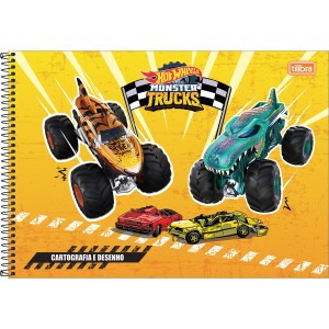 CADERNO ESP CART DESENHO CD HOT WHEELS MONSTER 80FLS TILIBRA