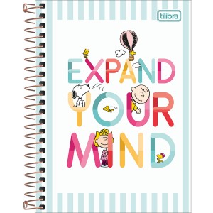 CADERNETA ESPIRAL CD 1/8 SNOOPY 80 FOLHAS TILIBRA