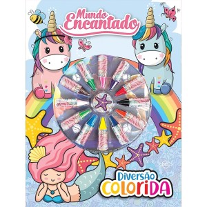 CORES MUNDO ENCANTADO  UNICÓRNIOS E SEREIAS ED DCL