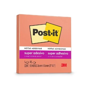 POST-IT NOTAS ADESIVAS COR DAMASCO 90FLS 76MMX76MM 3M