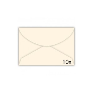 KIT 10 ENVELOPES COLORIDO 72X108MM CREME