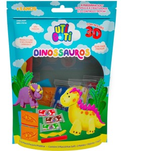 KIT MASSINHA DE MODELAR DINOSSAUROS UTI GUTI