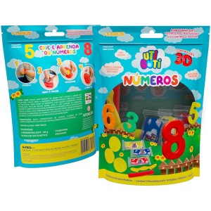 KIT MASSINHA DE MODELAR NUMEROS UTI GUTI