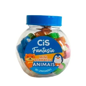BORRACHA FANTASIA MINI ANIMAIS 20 UNID CIS