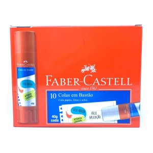 COLA BASTÃO 40G 10 UNIDS FABER-CASTELL