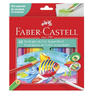 ECOLÁPIS DE COR 48 CORES AQUARELÁVEL FABER-CASTELL