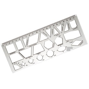 REGUA GEOMETRICA CRISTAL