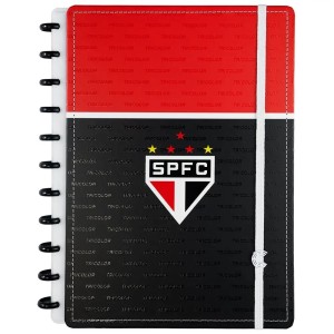 CADERNO INTELIGENTE SÃO PAULO TRICOLOR PRETO GRANDE