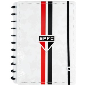 CADERNO INTELIGENTE SÃO PAULO TRICOLOR BRANCO GRANDE