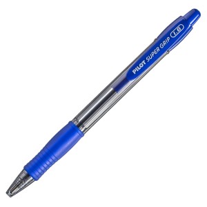 CANETA SUPER GRIP RETRÁTIL 1.6 AZUL PILOT