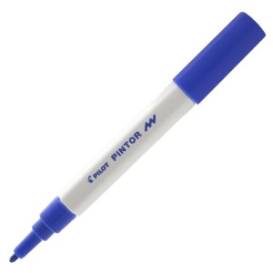 CANETA MARCADOR PILOT PINTOR FINA 1.0MM CLASSICA AZUL
