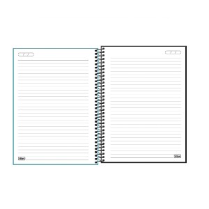 CADERNO ESPIRAL CAPA PLAST UNIV 10M NEON BRANCO 160F TILIBRA