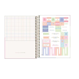 CADERNO ESPIRAL CD COLEGIAL HAPPY 90G 1M 80 FOLHAS TILIBRA