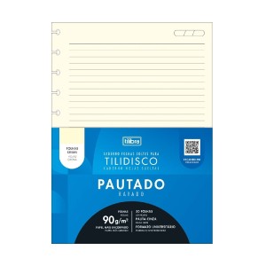 REFIL PARA TILIDISCO UNIV PAPEL CREME 50 FLS TILIBRA