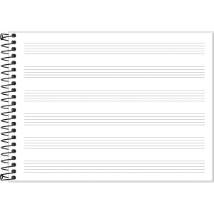 CADERNO DE MÚSICA ESPIRAL CAPA FLEXÍVEL P 48 FOLHAS TILIBRA