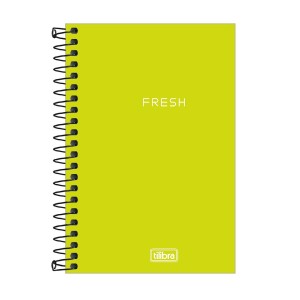 CADERNETA ESP CPP 1/8 S/PAUTA NEON VERDE LIMÃO 80FLS TILIBRA