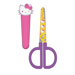 TESOURA ESCOLAR ESTAMPADA COM CAPA HELLO KITTY LEO&LEO