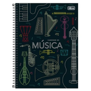 CADERNO DE MÚSICA ESPIRAL CD UNIVERSITÁRIO 80 FLS TILIBRA