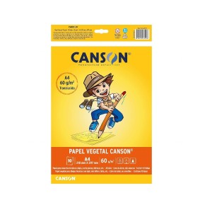 BLOCO DE PAPEL VEGETAL A4 60G 10 FOLHAS CANSON