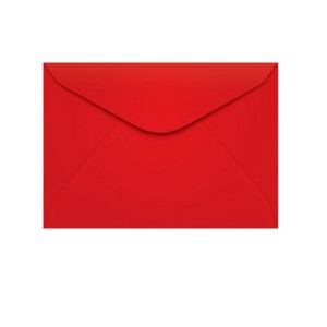 KIT 10 ENVELOPES COLORIDO 114X162MM VERMELHO
